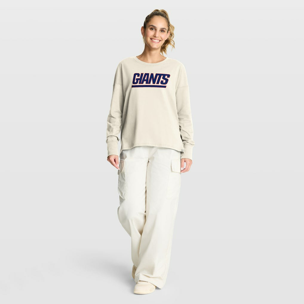 New York Giants Women's Dove Legacy Long Sleeve T-Shirt - Cream - Fanatics
