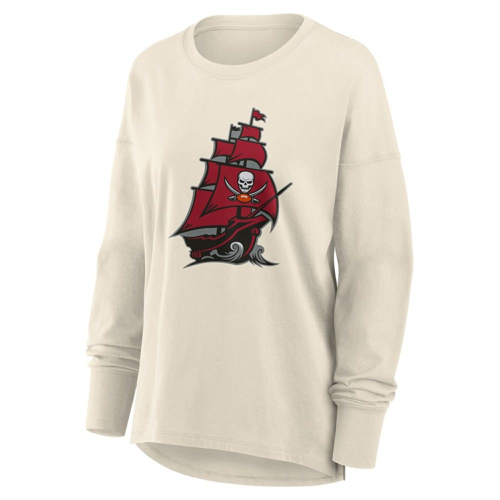 Tampa Bay Buccaneers Women's Dove Legacy Long Sleeve T-Shirt - Cream - Fanatics