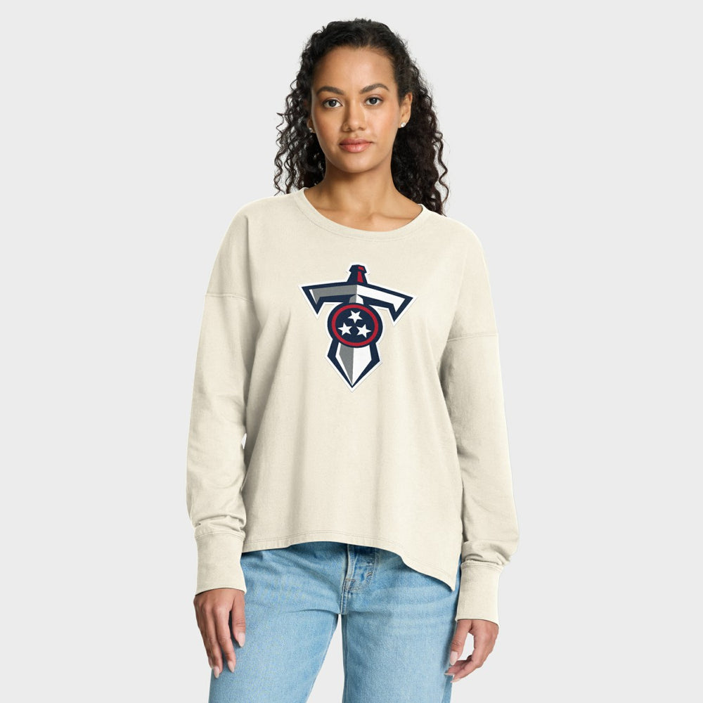Tennessee Titans Women's Dove Legacy Long Sleeve T-Shirt - Cream - Fanatics