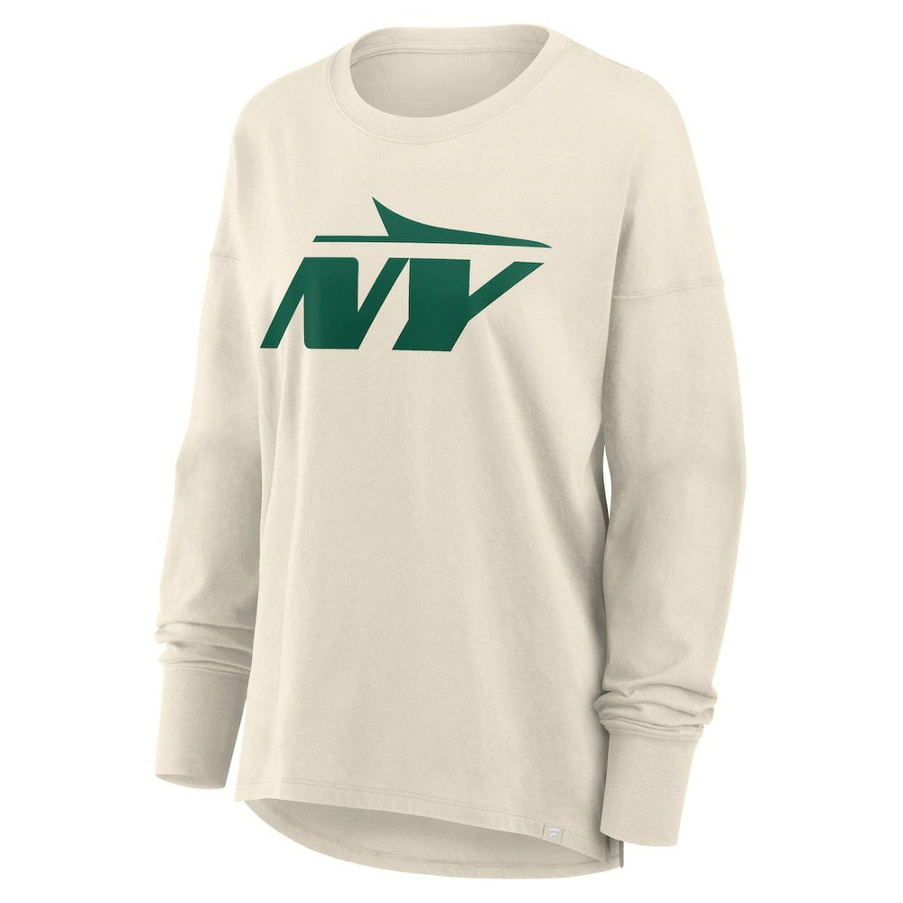 New York Jets Women's Dove Legacy Long Sleeve T-Shirt - Cream - Fanatics