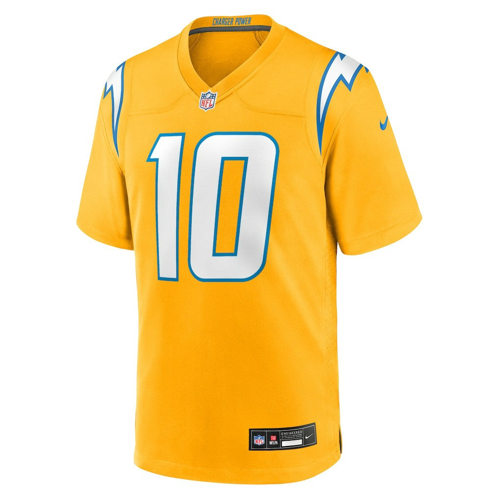 Justin Herbert Los Angeles Chargers Alternate Charger Power Game Player Jersey - Gold - Nike
