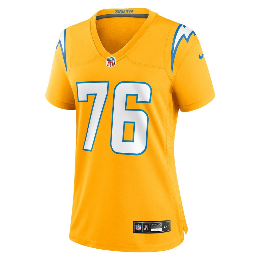 Joe Alt Los Angeles Chargers Women's Alternate Charger Power Game Jersey - Gold - Nike