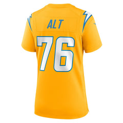 Joe Alt Los Angeles Chargers Women's Alternate Charger Power Game Jersey - Gold - Nike