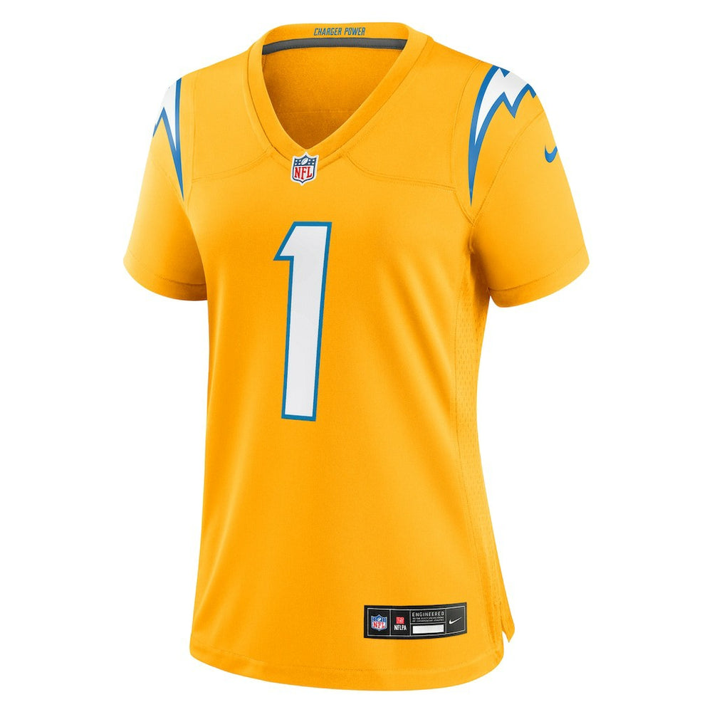 Quentin Johnston Los Angeles Chargers Women's Alternate Charger Power Game Jersey - Gold - Nike