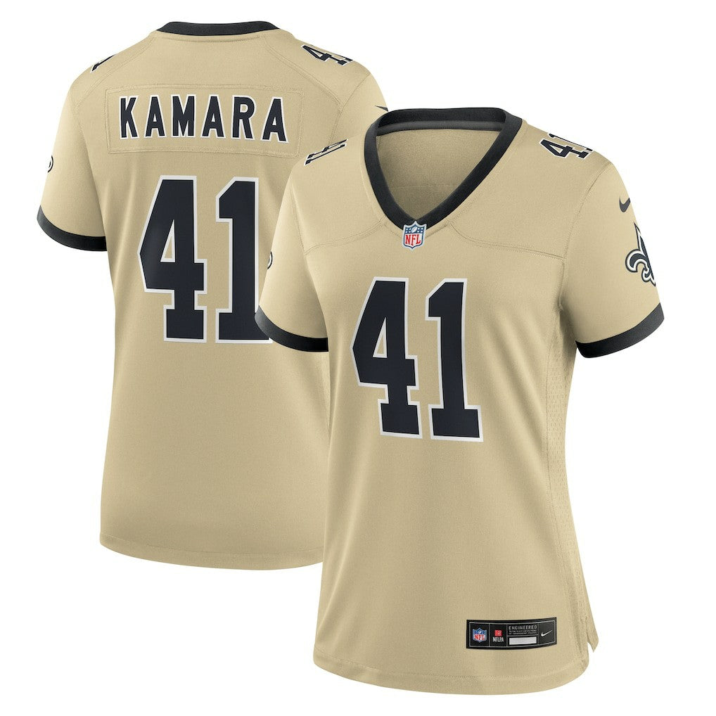 Alvin Kamara New Orleans Saints Women's Gameday Golds Alternate Game Player Jersey - Gold - Nike