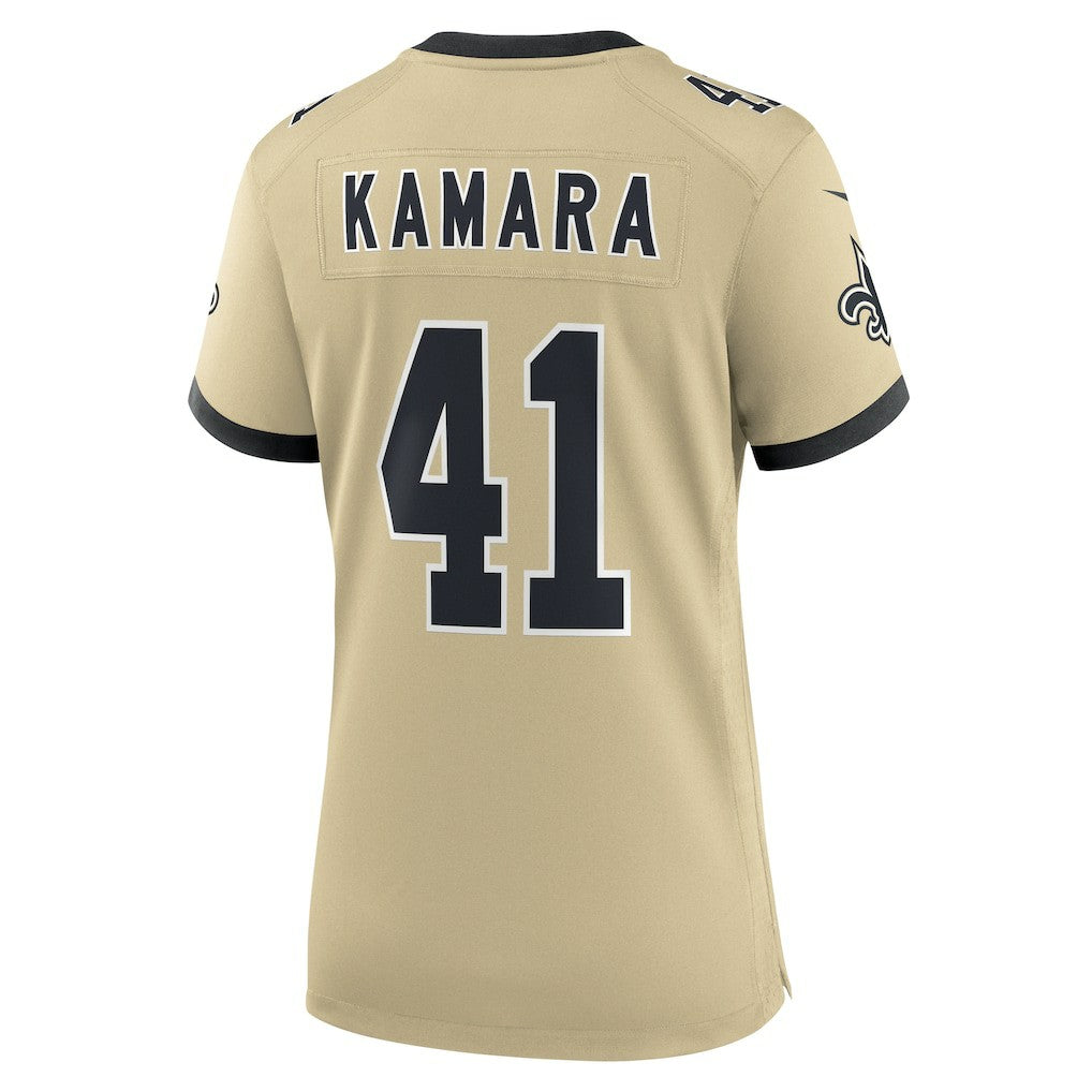 Alvin Kamara New Orleans Saints Women's Gameday Golds Alternate Game Player Jersey - Gold - Nike