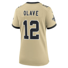 Chris Olave New Orleans Saints Women's Gameday Golds Alternate Game Player Jersey - Gold - Nike