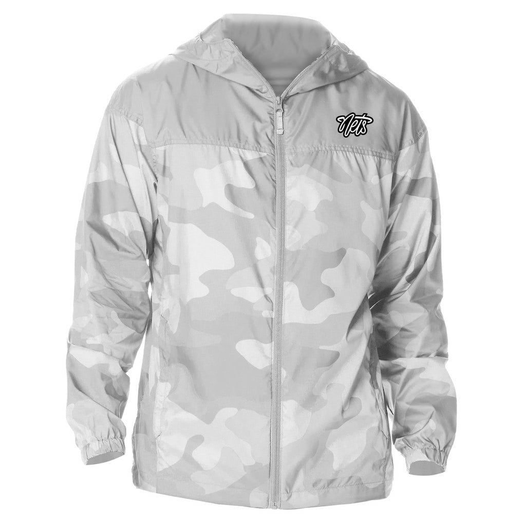 Columbia Brooklyn Nets Camo Flash Challenger Windbreaker Full-Zip Jacket Gray