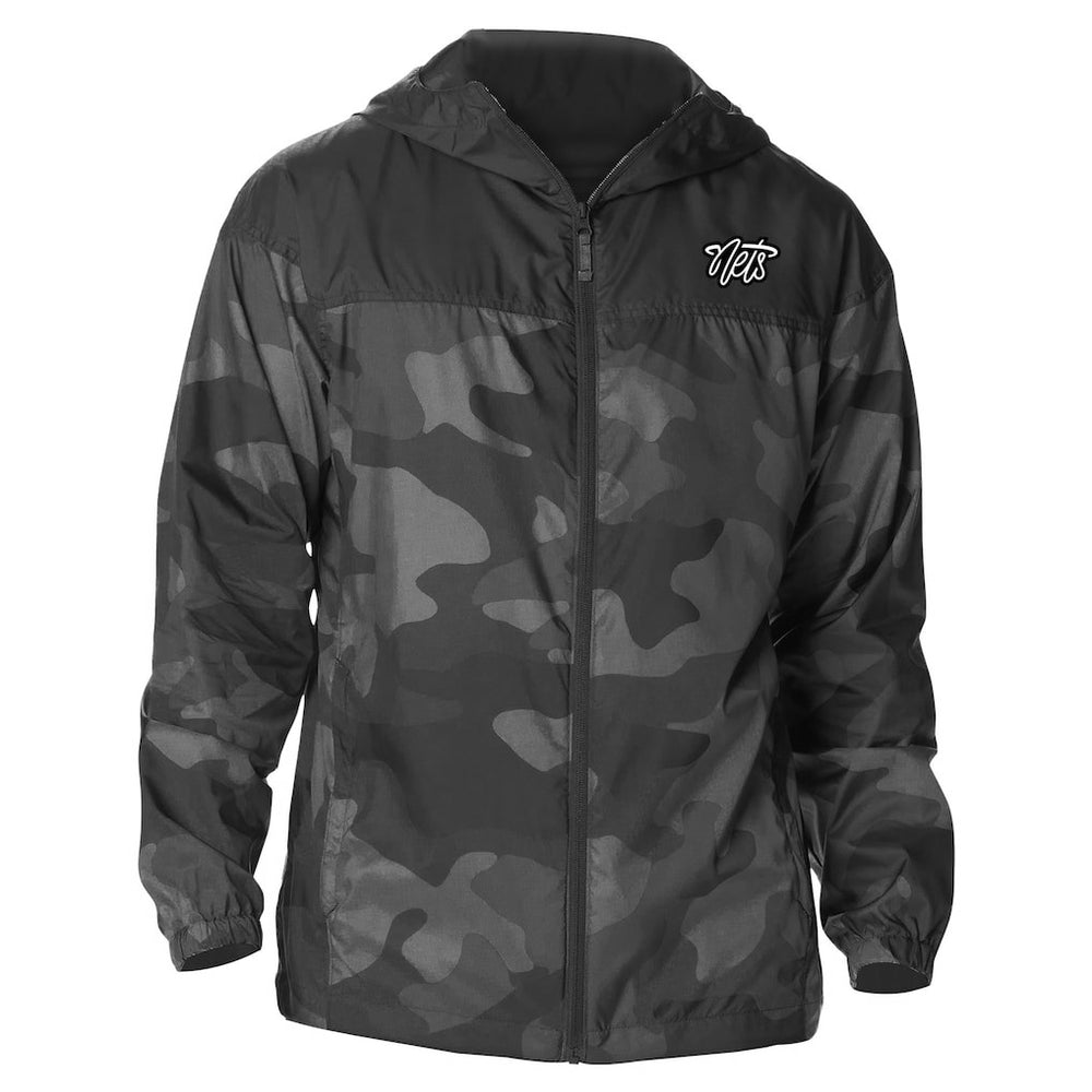 Columbia Brooklyn Nets Camo Flash Challenger Windbreaker Full-Zip Jacket Black