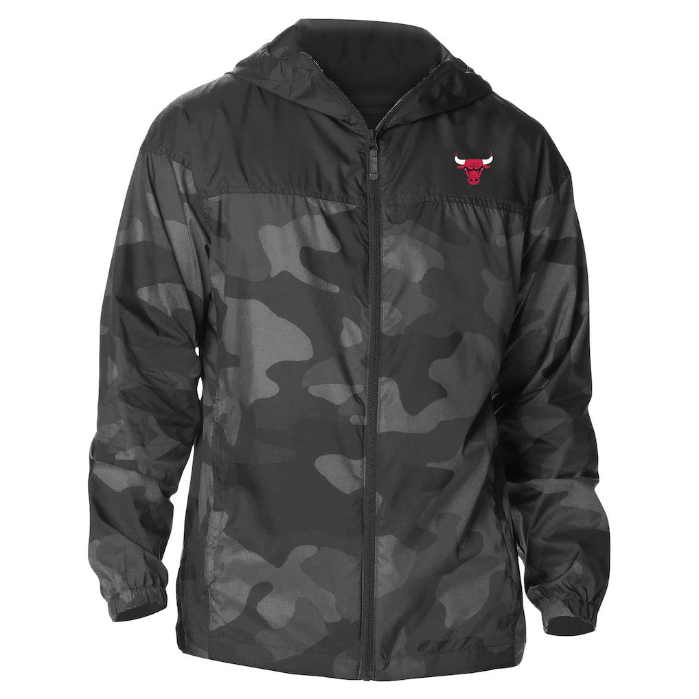 Columbia Chicago Bulls Camo Flash Challenger Windbreaker Full-Zip Jacket Black