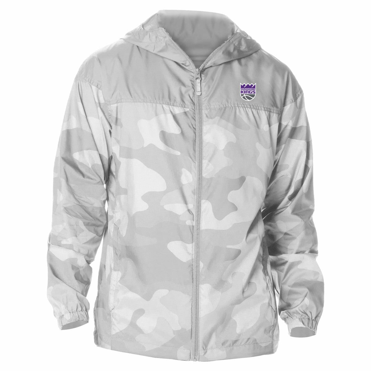 Columbia Sacramento Kings Camo Flash Challenger Windbreaker Full-Zip Jacket Gray