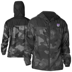 Columbia Sacramento Kings Camo Flash Challenger Windbreaker Full-Zip Jacket Black