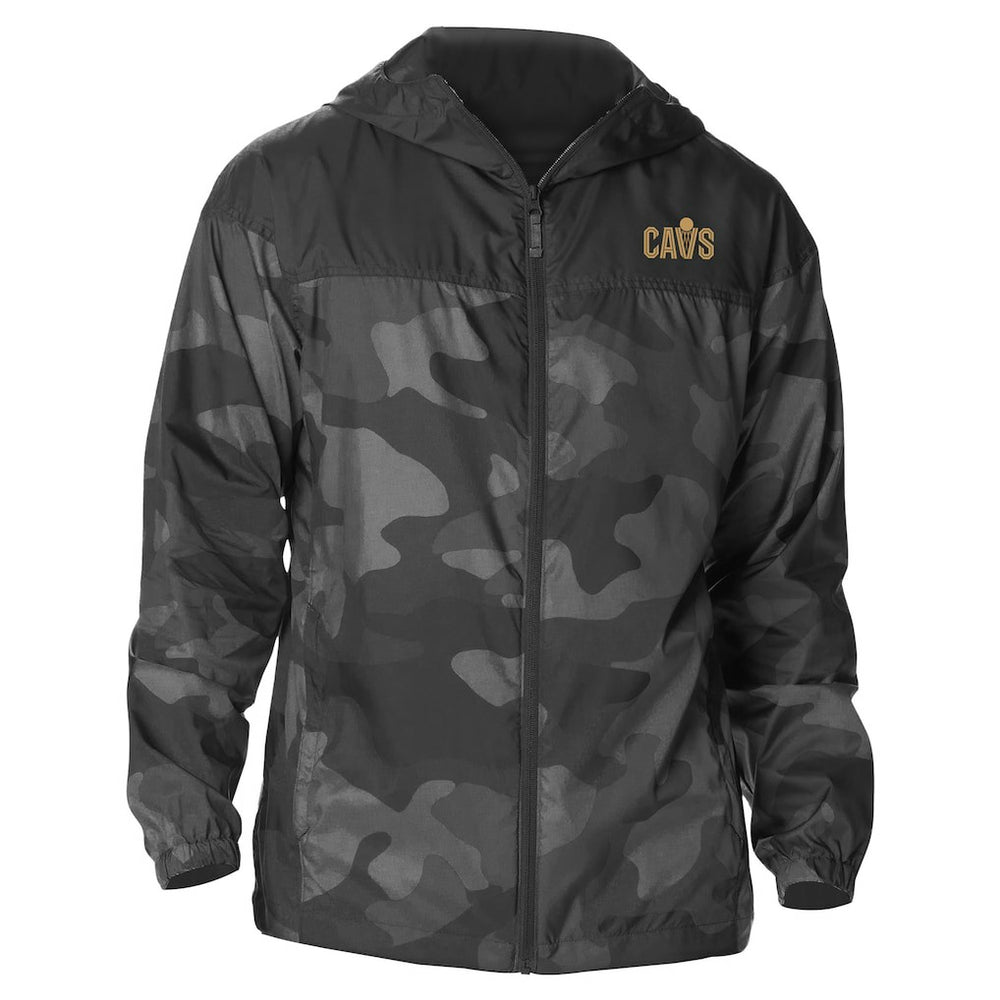 Columbia Cleveland Cavaliers Camo Flash Challenger Windbreaker Full-Zip Jacket Black