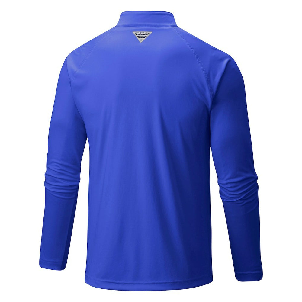 Columbia Golden State Warriors Terminal Tackle Raglan Omni-Shade Quarter-Zip Jacket Royal