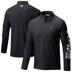 Columbia San Antonio Spurs Terminal Tackle Raglan Omni-Shade Quarter-Zip Jacket Black