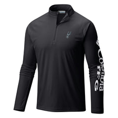 Columbia San Antonio Spurs Terminal Tackle Raglan Omni-Shade Quarter-Zip Jacket Black