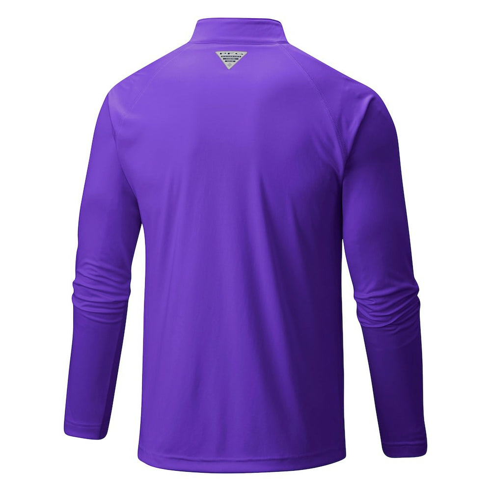 Columbia Charlotte Hornets Terminal Tackle Raglan Omni-Shade Quarter-Zip Jacket Purple