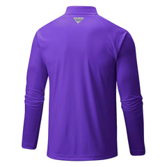 Columbia Charlotte Hornets Terminal Tackle Raglan Omni-Shade Quarter-Zip Jacket Purple