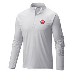 Columbia Detroit Pistons Terminal Tackle Raglan Omni-Shade Quarter-Zip Jacket White