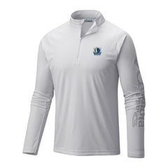 Columbia Dallas Mavericks Terminal Tackle Raglan Omni-Shade Quarter-Zip Jacket White