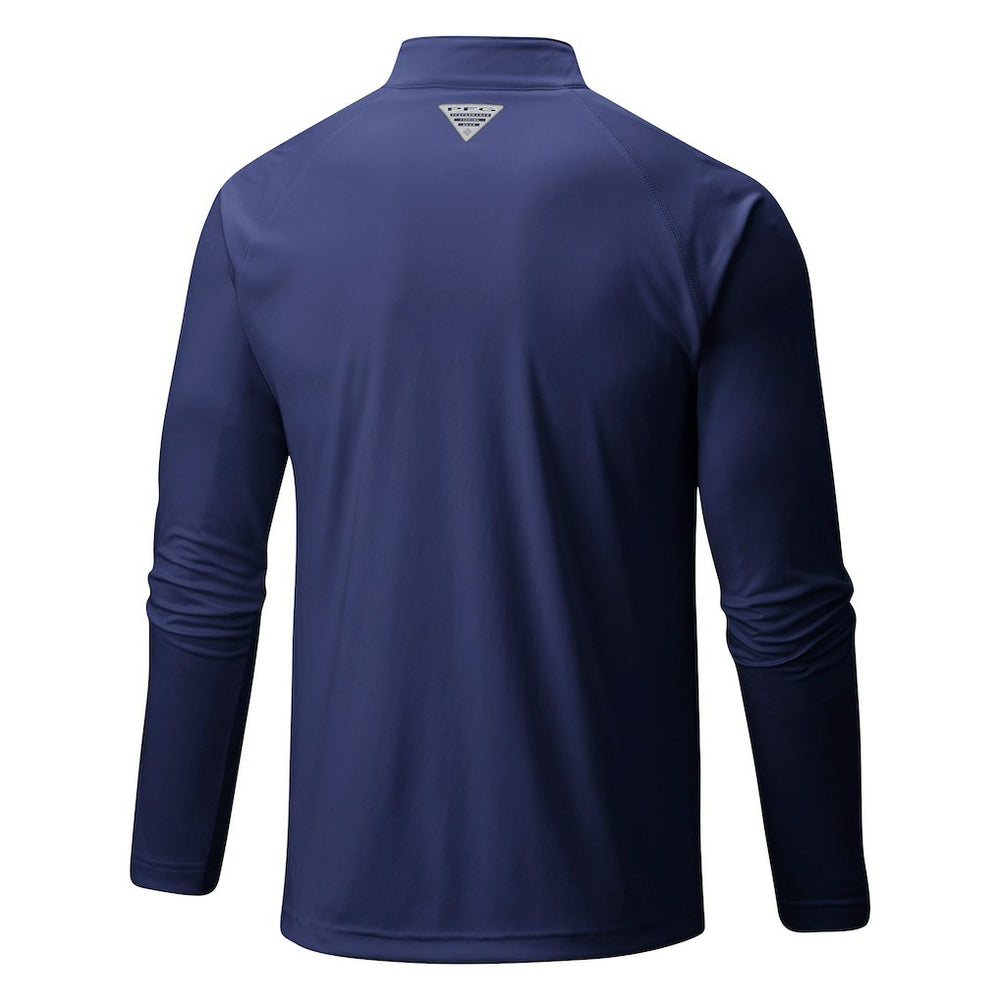 Columbia Denver Nuggets Terminal Tackle Raglan Omni-Shade Quarter-Zip Jacket Navy