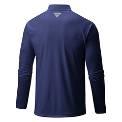 Columbia Denver Nuggets Terminal Tackle Raglan Omni-Shade Quarter-Zip Jacket Navy