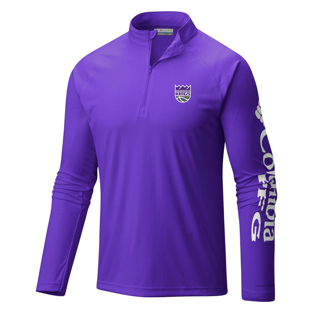 Columbia Sacramento Kings Terminal Tackle Raglan Omni-Shade Quarter-Zip Jacket Purple