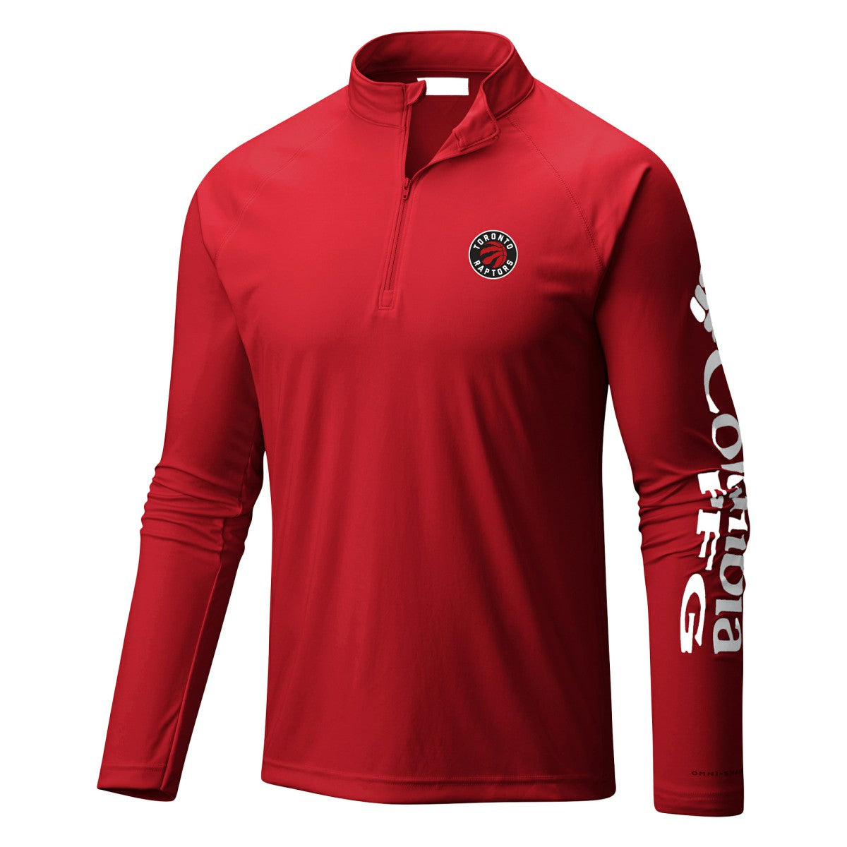 Columbia Toronto Raptors Terminal Tackle Raglan Omni-Shade Quarter-Zip Jacket Red