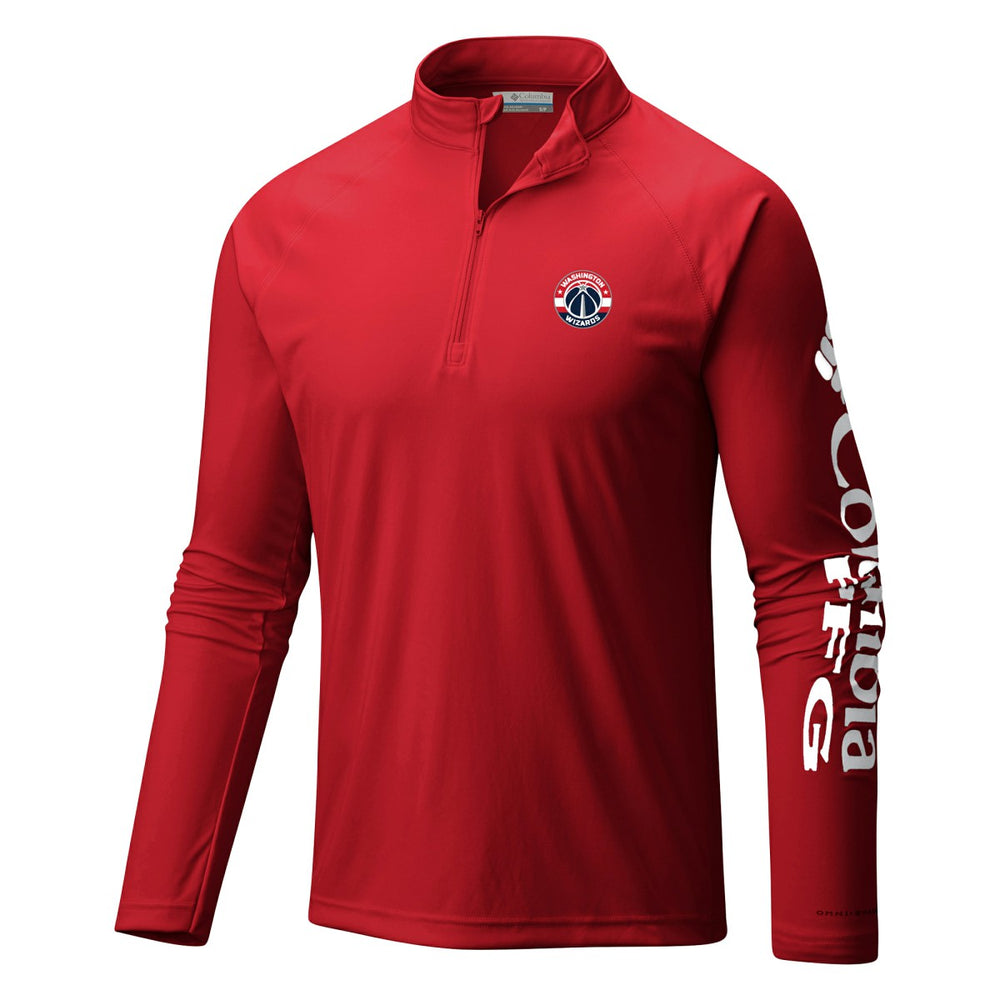 Columbia Washington Wizards Terminal Tackle Raglan Omni-Shade Quarter-Zip Jacket Red