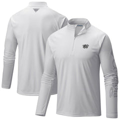Columbia Brooklyn Nets Terminal Tackle Raglan Omni-Shade Quarter-Zip Jacket White