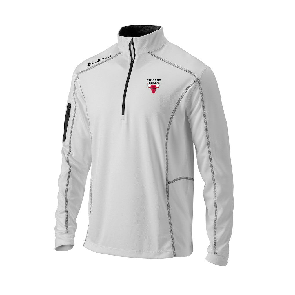 Columbia Chicago Bulls Omni-Wick Shotgun Quarter-Zip Pullover White