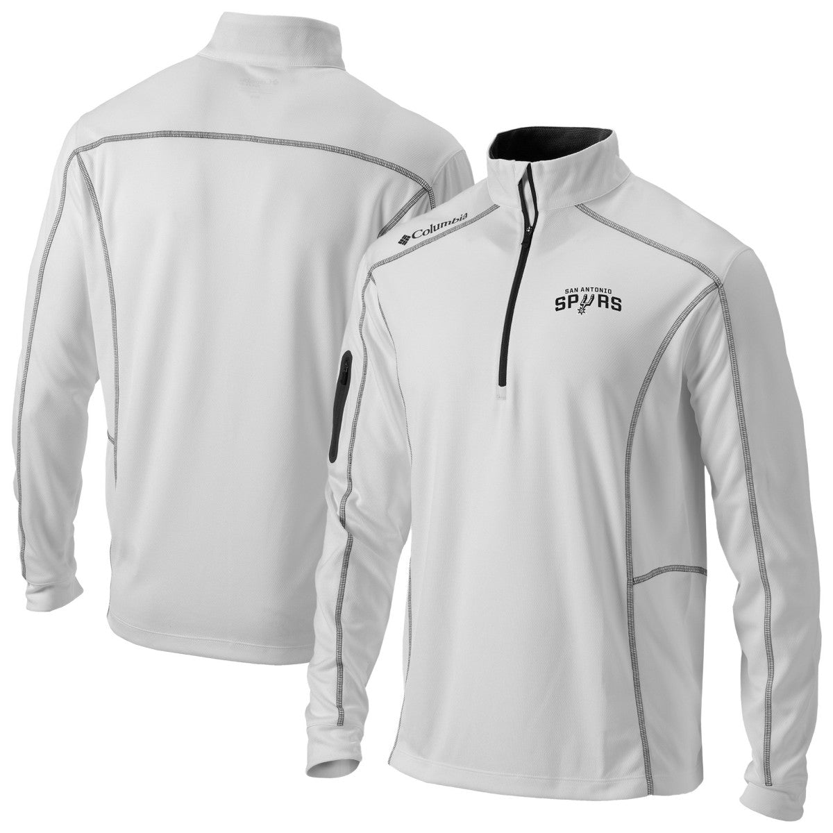 Columbia San Antonio Spurs Omni-Wick Shotgun Quarter-Zip Pullover White