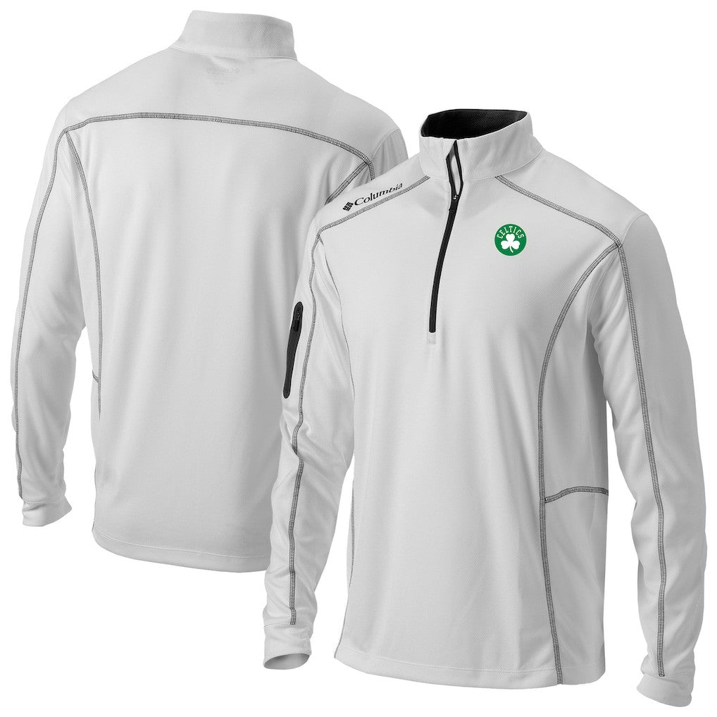 Columbia Boston Celtics Omni-Wick Shotgun Quarter-Zip Pullover White