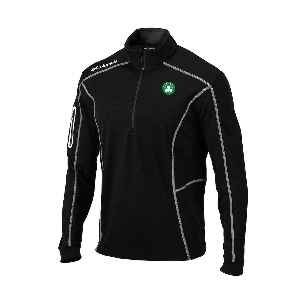 Columbia Boston Celtics Omni-Wick Shotgun Quarter-Zip Pullover Black