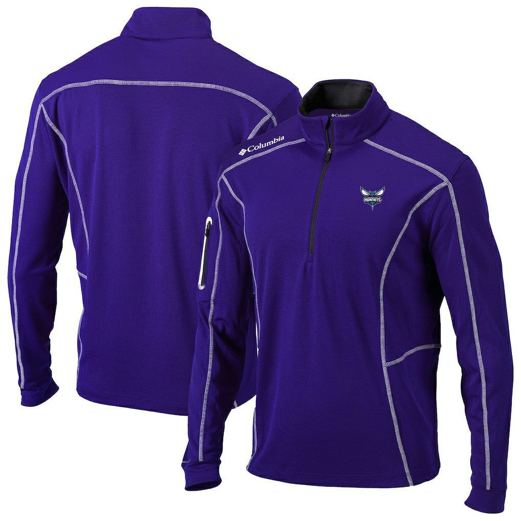 Columbia Charlotte Hornets Omni-Wick Shotgun Quarter-Zip Pullover Purple