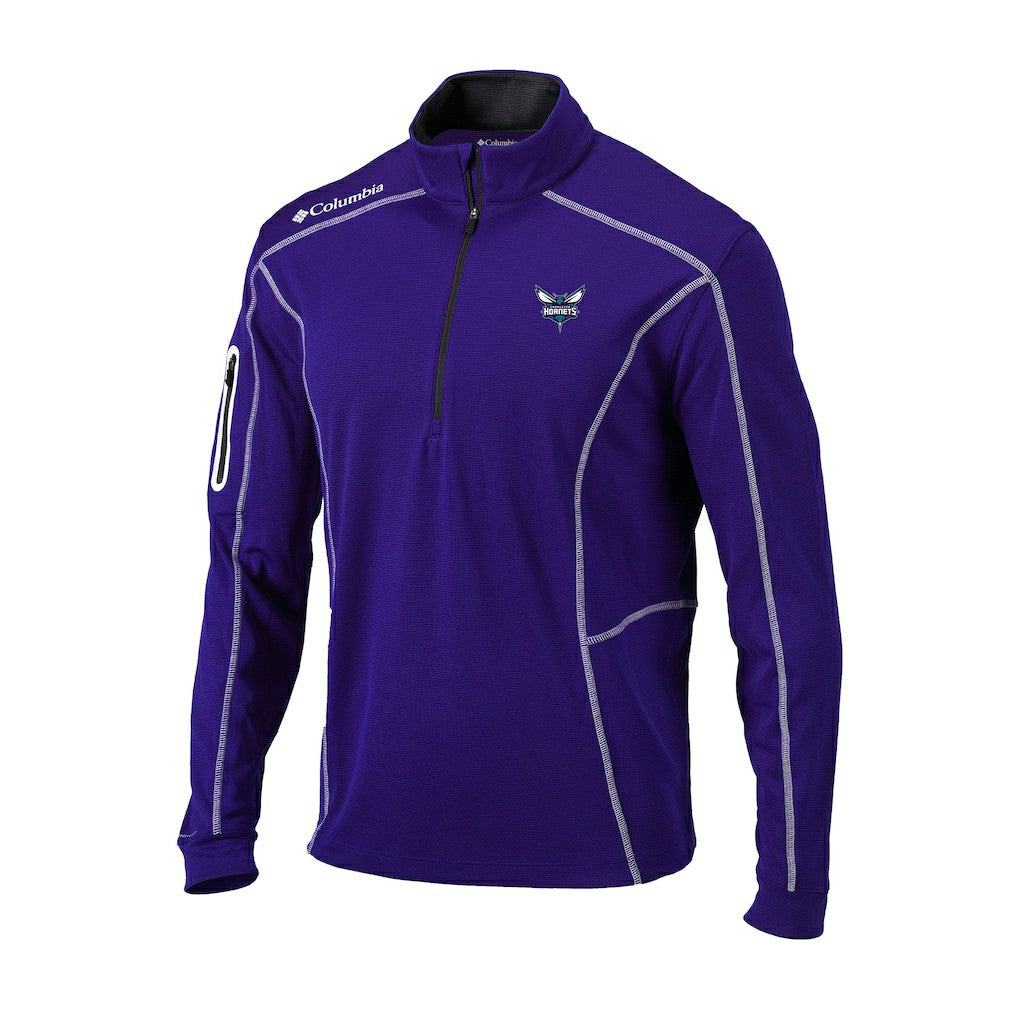 Columbia Charlotte Hornets Omni-Wick Shotgun Quarter-Zip Pullover Purple