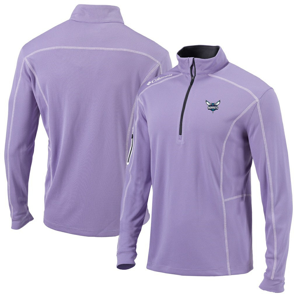Columbia Charlotte Hornets Omni-Wick Shotgun Quarter-Zip Pullover Lavender