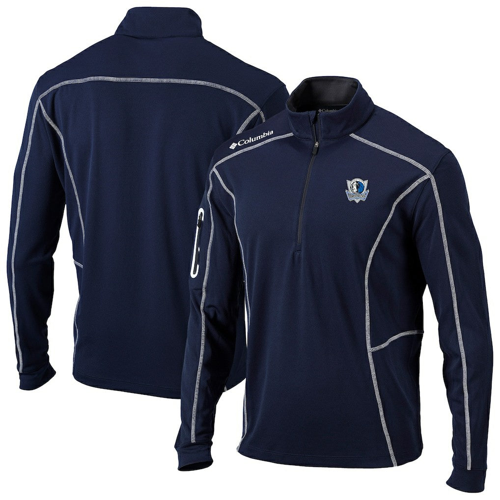 Columbia Dallas Mavericks Omni-Wick Shotgun Quarter-Zip Pullover Navy