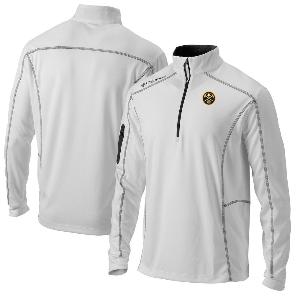 Columbia Denver Nuggets Omni-Wick Shotgun Quarter-Zip Pullover White