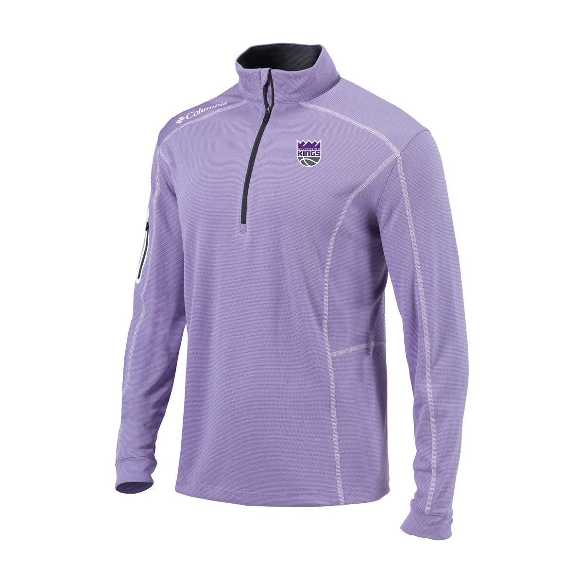 Columbia Sacramento Kings Omni-Wick Shotgun Quarter-Zip Pullover Lavender