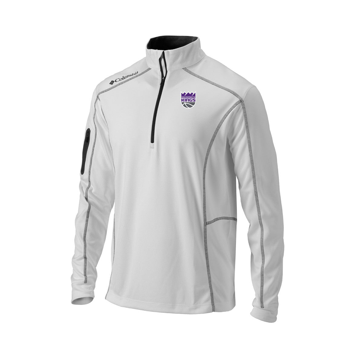 Columbia Sacramento Kings Omni-Wick Shotgun Quarter-Zip Pullover White