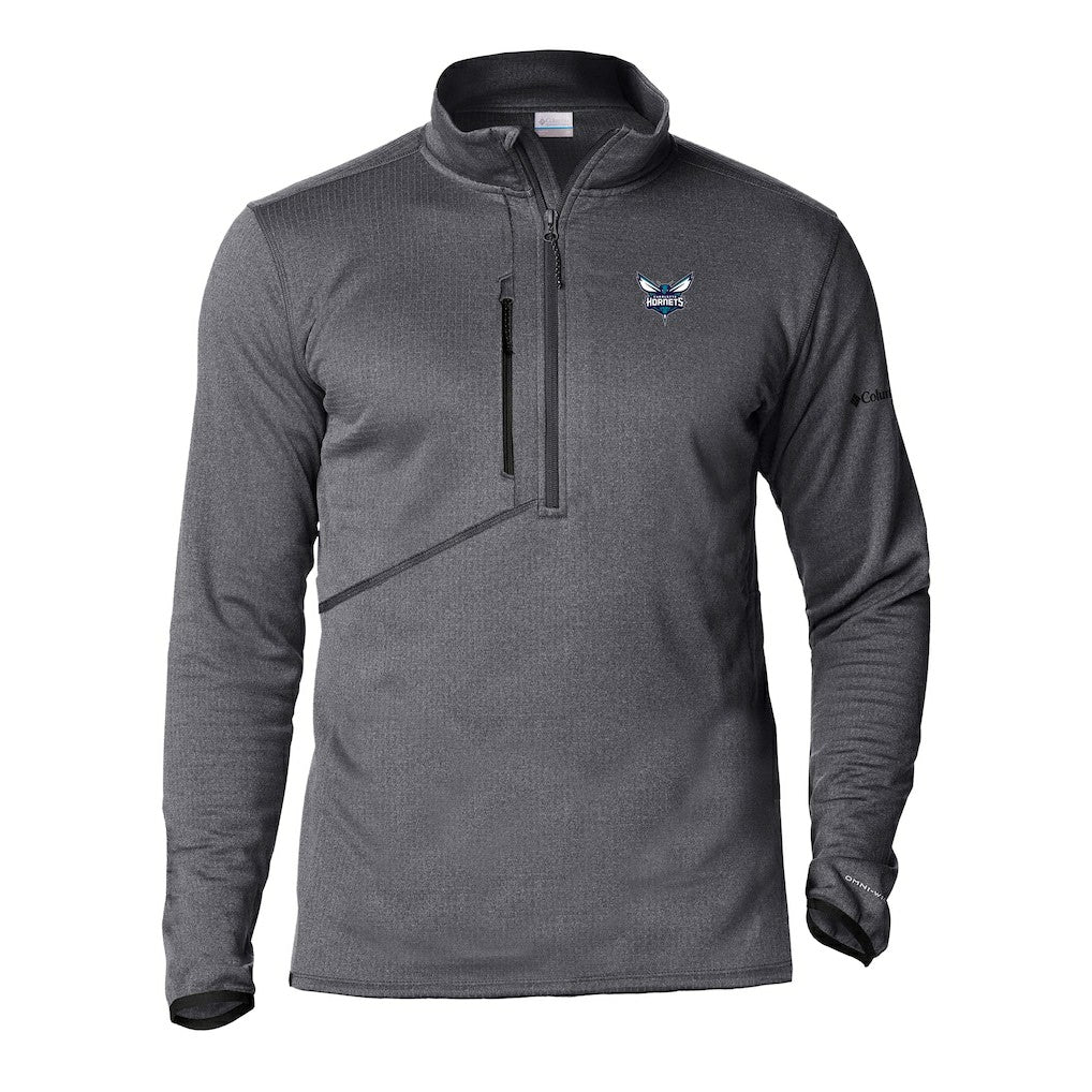 Columbia Charlotte Hornets Park View Half-Zip Top Gray
