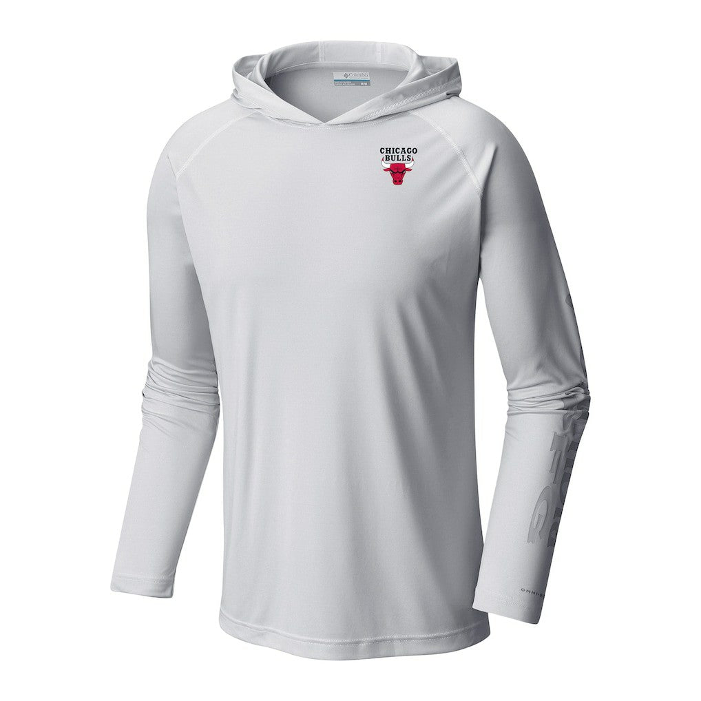 Columbia Chicago Bulls Terminal Tackle Long Sleeve Hoodie T-Shirt White
