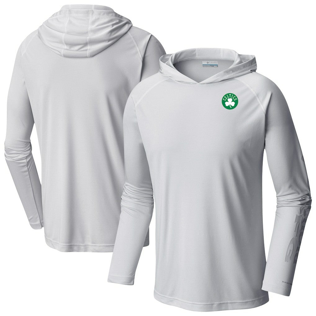 Columbia Boston Celtics Terminal Tackle Long Sleeve Hoodie T-Shirt White
