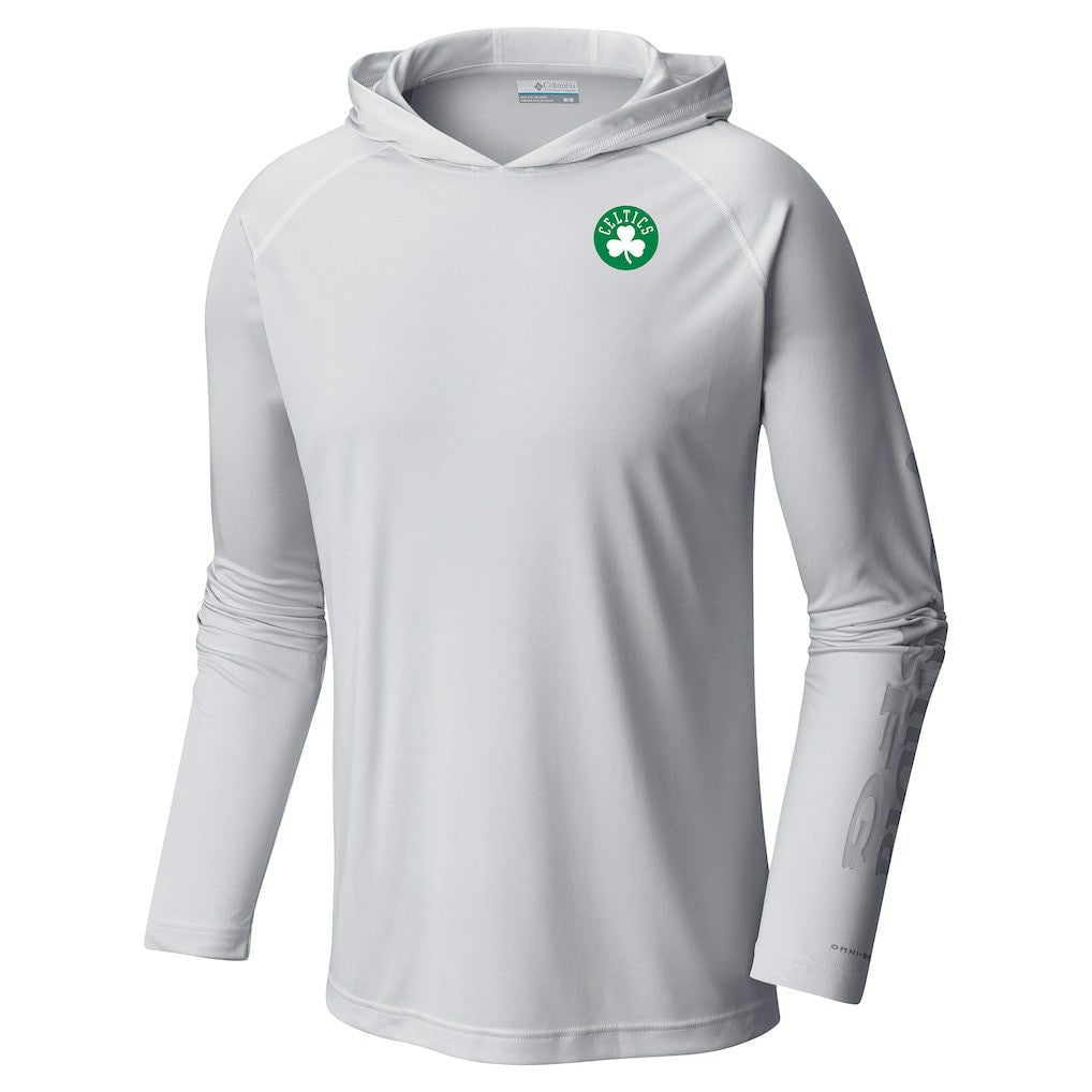 Columbia Boston Celtics Terminal Tackle Long Sleeve Hoodie T-Shirt White
