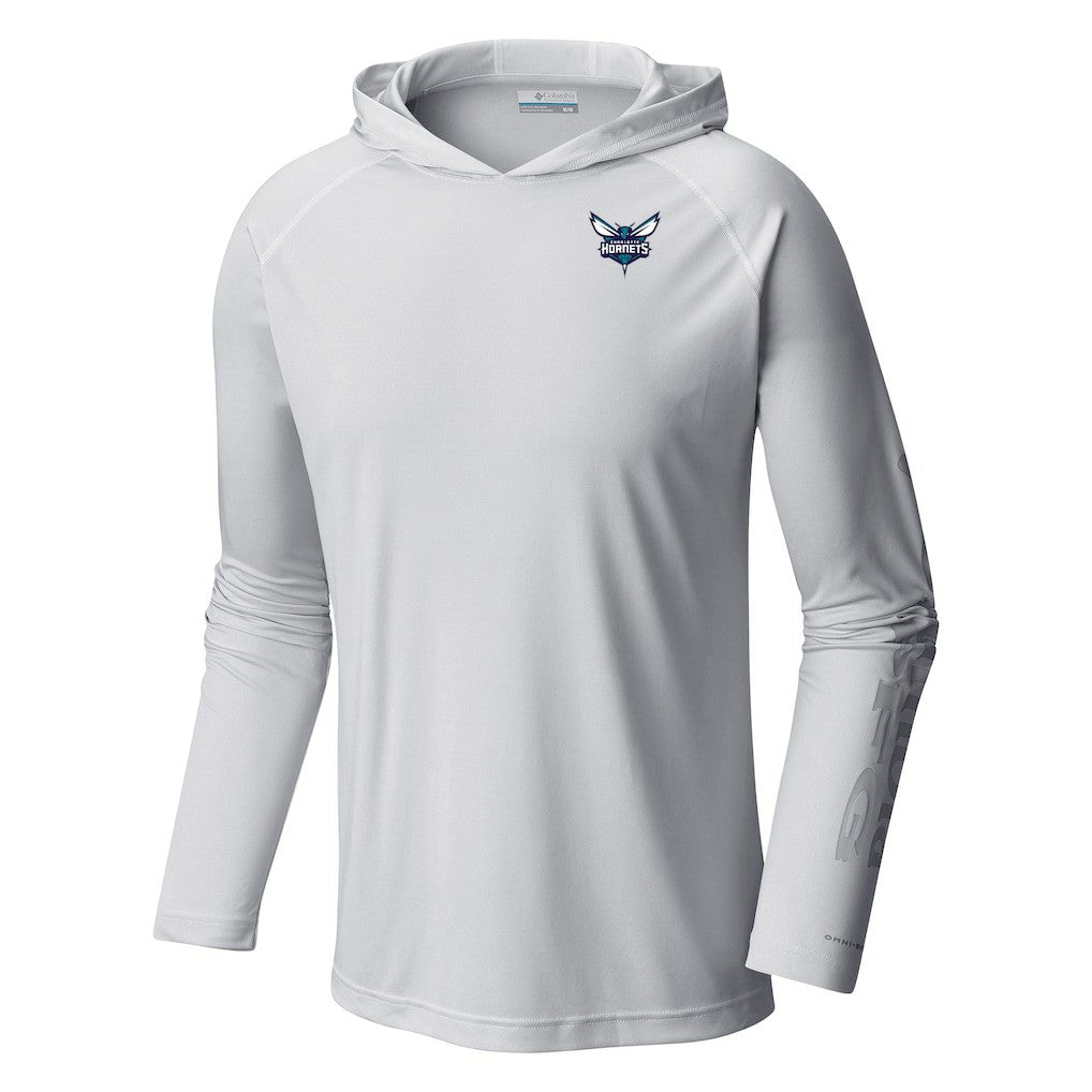Columbia Charlotte Hornets Terminal Tackle Long Sleeve Hoodie T-Shirt White