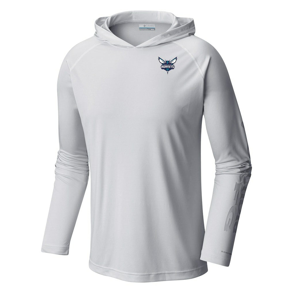 Columbia Charlotte Hornets Terminal Tackle Long Sleeve Hoodie T-Shirt White