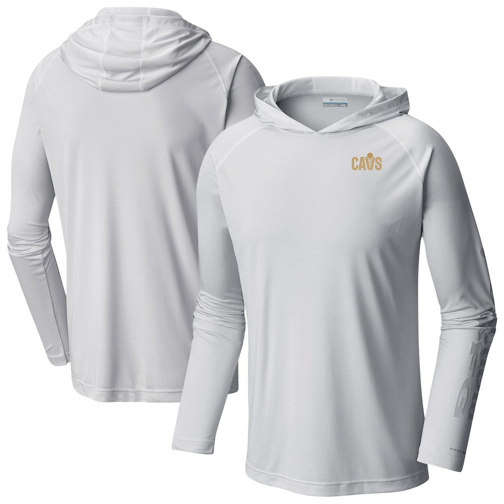Columbia Cleveland Cavaliers Terminal Tackle Long Sleeve Hoodie T-Shirt White