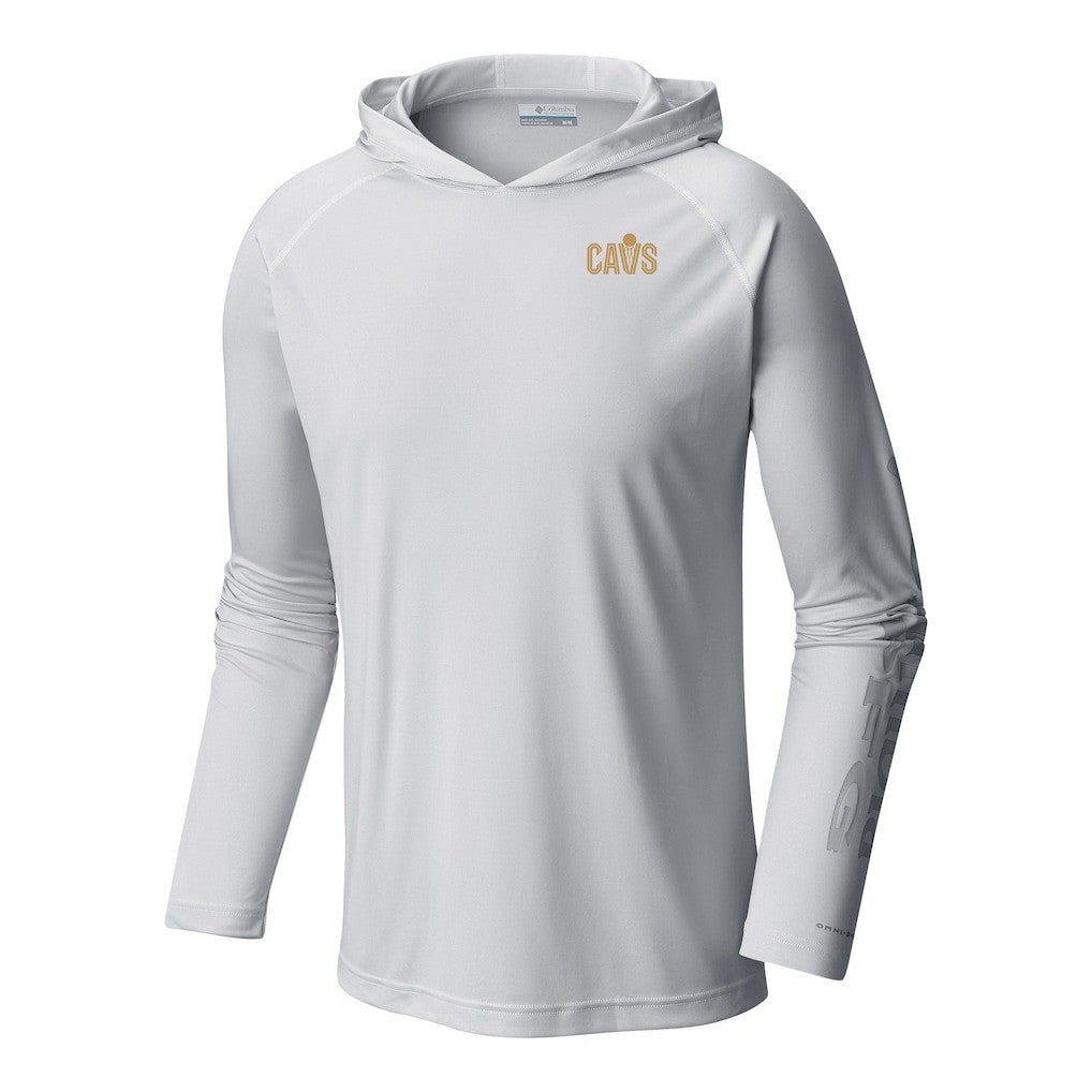 Columbia Cleveland Cavaliers Terminal Tackle Long Sleeve Hoodie T-Shirt White