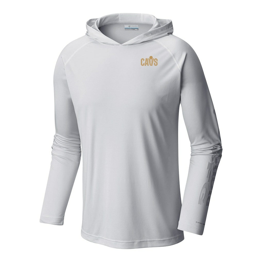 Columbia Cleveland Cavaliers Terminal Tackle Long Sleeve Hoodie T-Shirt White